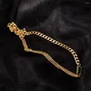 Подвесные ожерелья титановые стальные металлы Толстое ожерелье для женщин золотой цвет двойной клавис