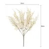 Faux Floral Greenery Baby Heath Gypsophila Искусственные цветы Букет фальшивый лаванда свадебная вечеринка рождественская кусок цветок дома ваза украшение J220906