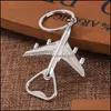 Openers Beer Bottle Opener Originality Aircraft Keyring Retro Small Gift Wedding Celebration Key Buckle Dual Purpose New Arrival 1 7L Dhlht
