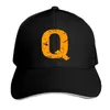 Beralar Yetişkin Beyzbol Kapakları Q Turuncu Mektup Serin Trucker Hat Ayarlanabilir Zirve Sandviç Şapkalar Spor Açık havada Baba