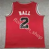 Men 2 Lonzo Ball Basketball Jersey 11 Demar DeRozan 23 Dennis 91 Rodman Scottie 33 Pippen Red Wit Zwart Blue Stripe