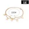 Link Bracelets Boho Gold Color Moon Moned Crystal Set Women Vintage Horn Charm Bangle Fashion Party Mujer Hand Jewelry al por mayor 2022