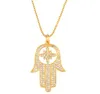 Jewelry Necklaces Pendants palm stars moon chain necklace Zirconia Jewelry Cubic Crystal Cz Fashion Charm 45uw