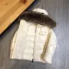 Baby Designer Kleidung Mode Kinder Daunenmantel Kinder Mädchen Jungen Winter Warme Jacke Langarm Mit Kapuze Mit Waschbären Pelz Outwear Hohe Qualität Kinder Kleidung