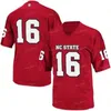 American College Football Wear College NC State North Carolina Wolfpack NCAA College Football Jersey 16 Bailey Hockman 12 Jacoby Brissett 9 Bradley Chubb 81 Torry Ho