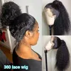 Parrucca anteriore in pizzo 360 Wave Wave capelli umani non trasformati parrucche pre pizzicate per parrucche ricce per donne nere densità HD piena del 150% DIVA1