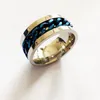 12шт мода Новая простая трансферная мужская кольца кольца из нержавеющей стали можно повернуть, чтобы открыть кольцо для цепи пивных бутылок