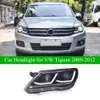 Auto overdag looplicht voor VW Tiguan LED-koplamp Montage 2009-2012 Turn Signal Dual Beam Lens Auto Accessoires Lamp