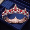 Pinces à cheveux baroque magnifique cristal roi couronne métal rond cercle hommes diadème bal fête diadèmes mariée mariage bijoux tête ornements