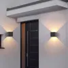 Wandlampe 12W LED Innen im Freien wasserdichtes Licht IP65 Einstellbarer Strahlwinkel Design Würfel Schlafzimmer Innenhof Veranda Schonce