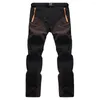 Pantaloni da uomo Tuta da uomo Color Block Quick Dry Zipper Outdoor Trekking Pesca Pantaloni lunghi Sport Fitness Tuta