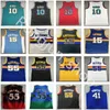 Todas as 32 camisetas de basquete retro da equipe Dirk Nowitzki Dennis Rodman Ray Allen Mike Bibby Steve Nash Charles Barkley Spud Webb Scottie Pippen Hakeem Olajuwon West