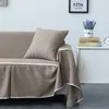 Stuhlabdeckungen mit Feststoff -Stoff -Sofa -Abdeckung Universal Handtuch für Wohnzimmer Elastizität Slippover All Inclusive Couch Cover Home Dekoration 220906