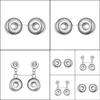 Charm Rhinestone Fit 12mm Snap Button Charms örhängen Stud Pin Jewelry for Women Girl Drop Delivery 2021 DHSeller2010 DHL3A