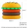 Conteneurs d'accessoires pour fumeurs style de forme de hamburger stockage de fumée en silicone unique