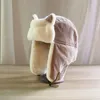 Berretti Cappelli Autunno Inverno Ragazzi Ragazze Cartone animato Orecchie di gatto Cappello con maschera Passamontagna Caldo Protezione per le orecchie spesse Berretti caldi più spessi per bambini 220907