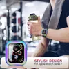 Clear TPU Full Screen Protective Cases Aluminum Alloy Metal Bumber Frame Anti-fall 40mm 41mm 44mm 45mm Protective Cover for Apple Watch Series 4/5/6/7/8