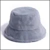 Stingy Brim Hats Bucket Hat Womens Winter 2021 Woman Cap Hats For Women Solid Warm Faux Rabbit Fur Caps Female Christmas Drop Deliver Dhvh3
