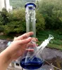 Blue 10 inch Thick Glass Hookahs Straight Water Bong Oil Dab Rigs Smoking Pipes with Female 18mm Joint