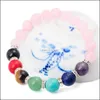 Perles Brins Joya Cadeau 14Sb1037-8Mm Bracelet De Perles De Quartz Rose Naturel 7 Chakra Gemme Cristal Guérison Reiki Femmes Dhseller2010 Dhkou