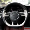 Audi A4L A3 A6L Q3 Q5L Q2L A5 Q7 A8 Erkek ve Kadın Araba Aksesuarları için Özel Özel Deri El Dikişli Direksiyon Kapağı