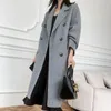 Women's Wool Blends Autumn and Winter Cashmere Wool Coat Lads Long Mm 220907