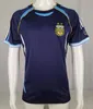 Retro Argentini￫ voetbaltrui 2006 Wereldbeker Riquelme Vintage Classic Collection 06 voetbalhirt Crespo Camiseta C3K0#