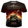 Мужские рубашки T 2022 модная мужская рубашка Top Game World of Tanks Print Thirts Summer Casual Streetwear Футболка Drop Tk-58