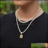 Подвесные ожерелья Bling Hip Hop Подвеска для алмазного варианта ожерелья.