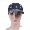 Gorras de béisbol Bandana Cap Mujeres Hombres Cabeza Bufanda Headwraps Sombrero Para Mujer Hombre Pañuelo Gorras Hombre Mujer Sombreros de verano Venta al por mayor Gota Lulubaby Dhsst