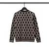 Sleeve FF fendyity Designer Mens Sweater Sweaters Womens Sweatshirts Round Jacquard Neck Striped Fashion Long Knitting Sweater