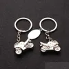 Key Rings Motorcycle Pendants Key Rings Women Men Car Holder Metal 3D Helmet Keyfobs Fashion Bag Charm Keyring Accessories Jewelry Dr Dhtl5