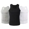 Men's Tank Tops Fashion Men's Fitness Elastic Slim Fit Vest Comfortable Home Sleep Solid Cotton Undershirts Gym Sleeveless Top