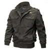 Giacche da uomo Giacca tattica militare Uomo M-6XL Cotone Moda Inverno Bomber Cargo Volo Capispalla Chamarras Para Hombre Solid