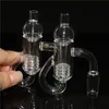 R￶kning Set Quartz Diamond Loop Bangers Nail Oil Knot Recycler Quartz Banger Nails Carb Cap Dabber Insert Bowl 10mm 14mm Manlig kvinna