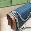 Luxurys designers väskor diagonal axelväska retro kedjor läder handväskor tjej mode cross body tryckt kvinnor totes klassisk crossbody cl