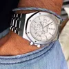 Lyxklockor för mekaniska klockor Mall Crono på och datum klockor. Diameter 4,5 cm Jamtanganfashion Genève varumärkesdesigners armbandsur GZQR