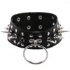 Halsband ZIMNO Surround Spike Nieten Sexy Cool Stuff Gothic Kragen Steampunk Halsketten Frauen Männer Halsreifen Leder Goth Punk Egirl Schmuck