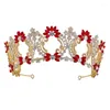 Fermagli per capelli Splendido cristallo Corona da sposa Copricapo Principessa Strass Fiore Perle Diademi Sposa Diadema Prom Matrimonio Spettacolo di gioielli