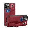 Läderplånbok Telefonfodral för magnetisk stängning Kredit -ID -kortplats Hållare Flip Cover Stand Pouch för iPhone 11 12 13 Pro Max XS X XR 7 8 Plus SE 22