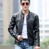 Men's Leather Faux leather Jacket design stand collar Coat Men casual motorcycle coat Mens Sheepskin jackets Windbreaker Coats 220907