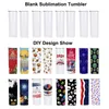 US Stock 25pc/Carton 20oz Sublimation Tumbler fles Blanco roestvrijstalen tuimelaar Diy rechte bekers vacuüm geïsoleerd 600 ml Car Coffee Mugs 907