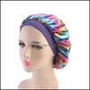 Bonnet / Skull Caps Femmes Bonnet Chemo Cap Durag Chapeaux Durags Musulman Satin Respirant Bandana Slee Turban Chapeau Femmes Headwrap H Lulubaby Dhd5D