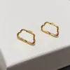 Золотые серьги-гвоздики Мужские дизайнерские серьги для женщин Ювелирные изделия Luxurys Серебряные серьги B Шпильки с бриллиантами Обручи Boucles Bijoux De Luxe
