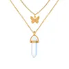 Hängende Halsketten-Art-Legierungs-geometrische Kristallstein-Schmetterlings-Halskette 12pcs/lot A105