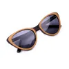 Occhiali da sole Cat Eye Occhiali da sole Classic Real Wood Donna Lady Fashion Design Occhiali Lenti polarizzate Ebano Acero Cornice in bambù con custodia T220831