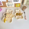 かわいいクマ型のセラミックプレートデザートサラダ朝食料理家庭用食器