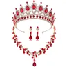 Hochzeit Schmuck Sets Barock Braut Für Frauen Mode Tiaras Ohrringe Halsketten Set Crown Party Prom Mädchen Braut Schmuck