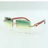 endless diamonds sunglasses 3524020 with original wooden temples and 58mm cut lens