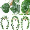 Faux Floral Greenery 230 см Зеленый шелк искусственный висящий листовой плющ